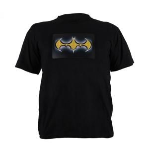 Summary Dvoubarevné LED tričko, design Batman, velikost L