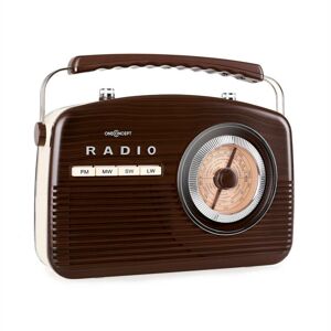 OneConcept NR-12-DW, retro rádio, hnědá/béžová
