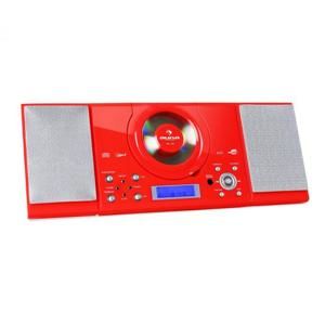 Auna MC-120, stereo zařízení, MP3/CD přehrávač, červené