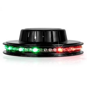 Ibiza LED UFO světelný efekt, černý, mikrofon, RGB