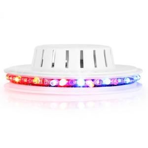 Ibiza LED UFO světelný efekt, bílý, mikrofon, RGB
