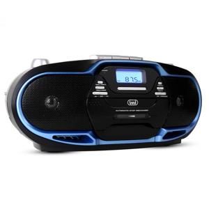 Trevi CMP-574, boombox s CD, MP3, USB, kazetovým přehrávačem, FM/AM tunerem, modrý
