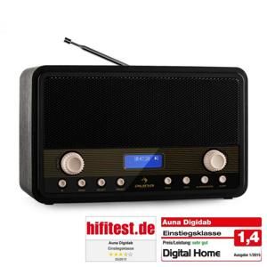 Auna Digidab, retro DAB/DAB+ digitální rádio, přenosné, FM/AM, PPL, budík