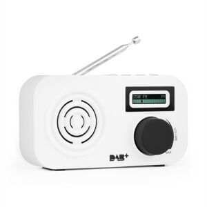 Auna Micro-DAB, DAB / DAB + rádio, přenosné, FM/AM, bílé