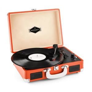 Auna Peggy Sue, retro gramofon, LP, USB, oranžový