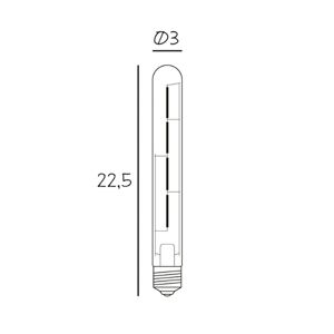 DESIGN BY US LED žárovka Long Tube 225, E27, 3,5 W, 2 200 K, stmívatelná