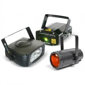 Beamz Light Package 4, set disko světelných efektů, laser, stroboskop