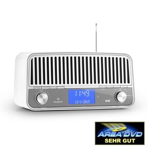 Auna Nizza-WH, DAB+ retro rádio, bluetooth, FM, AUX, 2.1, subwoofer, bílé