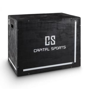 Capital Sports Shineater Plyo Box se třemi výškami 20 &quot;24&quot; 30 &quot;, černý