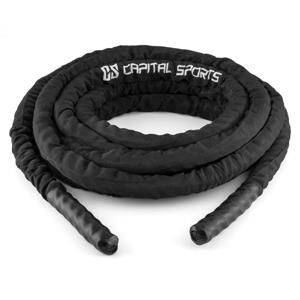 Capital Sports Corope, černé posilovací lano, polyester, 9m