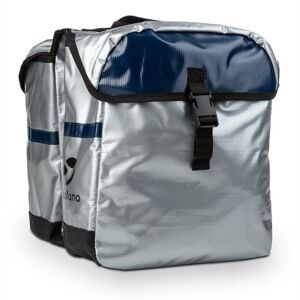 Yukatana Yuka, dvojitá taška na zavazadlový nosič, metalická/modrá, nepromokavá, 2x 9 litrů