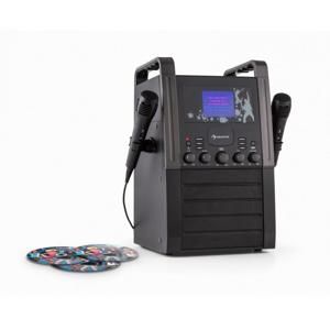 Auna KA8B-V2 BK, černý, karaoke systém, CD přehrávač, 2x mikrofon, včetně 3x karaoke CD