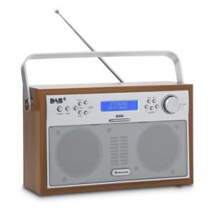 Auna Akkord, ořech, digitální rádio, přenosné, DAB + / PPL-FM, rádio, budík, LED