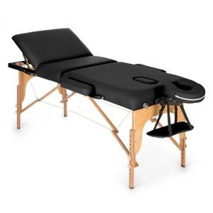Klarfit MT 500, černý, masážní stůl, 210 cm, 200 kg, sklápěcí, jemný povrch, taška