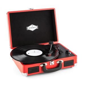 Auna Peggy Sue, červený, retro gramofon, vinyl LP, USB, line out