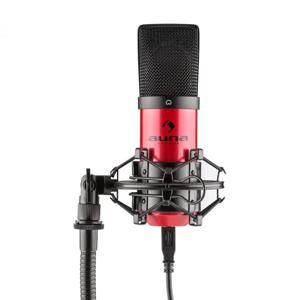 Auna MIC-900-RD, červený, USB, kondenzátorový mikrofon, kardioidní, studiové