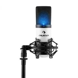 Auna Pro MIC-900-WH LED bílý, USB, kondenzátorový mikrofon, kardioidní, studiové