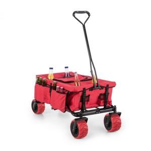 Waldbeck Red Devil, ruční vozík, skládací, 68 kg, boční kapsy, červený