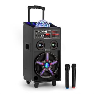 Auna DisGo Box 100, 100 W RMS, mobilní DJ reproduktor s disko světlem, bluetooth, USB