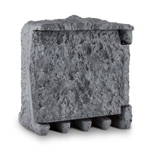 Waldbeck Digital Rock, zahradní elektrická zásuvka, dvojitý rozdělovač, 3m, spínací hodiny, umělý kámen
