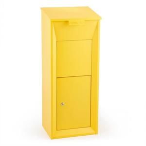Waldbeck Postbutler Paketbox poštovní schránka na balíky stojící poštovní schránka žlutá