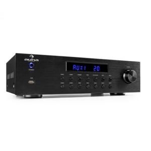 Auna AV2-CD850BT, 4-z&amp;oacute;nov&amp;yacute; stereo zesilovač, 5x80W RMS, bluetooth, USB, CD, čern&amp;yacute;