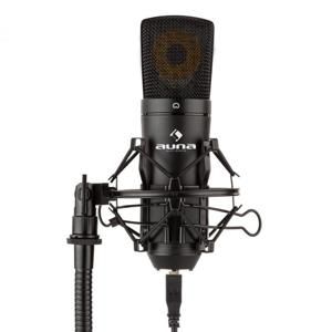 Auna Pro MIC-920B, USB kondenzátorový mikrofon, studiový, velkomembránový, černá barva