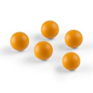 OneConcept Ballyhoo, náhradní míčky, 5 soft míčků, polyuretan, oranžové