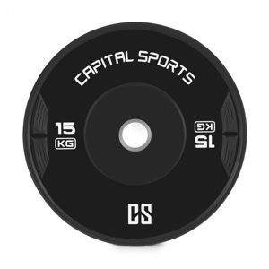Capital Sports Elongata, bumper kotouč, závaží, guma, 15 kg