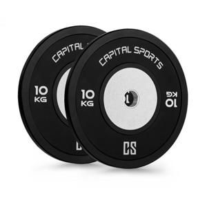 Capital Sports Inval Hi-Grade Competition Plates, činkové kotouče, 50mm hliníkové jádro, guma, 2x10kg