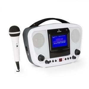 Auna KaraBanga, karaoke systém, mikrofon, TFT barevný displej, 4,3 &#039;&#039;, bluetooth, bílý
