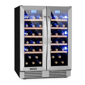 Klarstein Vinovilla Duo42 dvouzónová chladnička na víno, 126 l, 42 lahví, 3 barvy, skleněné dveře