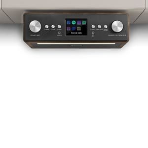 Auna Connect Soundchef, kuchyňské rádio, instalovatelné na spodní stranu skříňky, internet, DAB +, FM, 2x3 "reproduktory, ořech