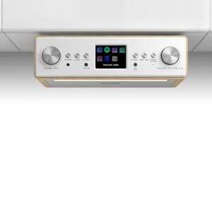 Auna Connect Soundchef, kuchyňské rádio, instalovatelné na spodní stranu skříňky, internet, DAB +, FM, 2x3 "reproduktory, buk