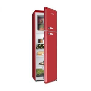 Klarstein Audrey Retro kombinace chladničky s mrazničkou, 194 l / 56 l, A ++, červená