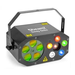 Beamz Sway Gobo Laser Gobo RGBW, Strobe RGBW a Laser RG, dálkové ovládání