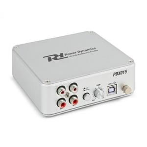 Power Dynamics PDX015 phono předzesilovač USB 2.0, stříbrný