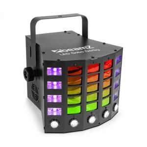 Beamz Gobo Derby, 3-v-1 reflektor, RGBAW/UV LED diody, 60 W, DMX, samostatný provoz, zvukový režim