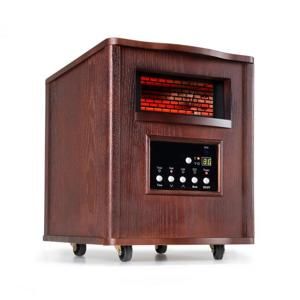 Klarstein Heatbox, infračervený ohřívač, 1500 W, 12-hod. časovač, dálkové ovládání, tmavý ořech