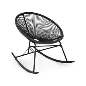 Blumfeldt Roquetas Chair, houpací křeslo, retro design, 4 mm pletivo, černé