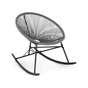Blumfeldt Roquetas Chair, houpací křeslo, retro design, 4 mm pletivo, šedé