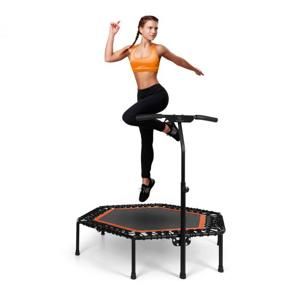 KLARFIT Jumpanatic Pro, fitness trampolína, 50 "/ 127 cm O, tyč s rukojetí, oranžová