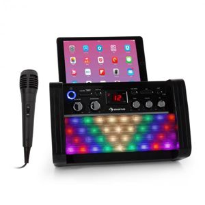 Auna DiscoFever 2.0, karaoke systém, BT, disco LED diody, CD / CD + G přehrávač, černý