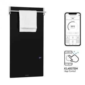Klarstein Hot Spot Crystal Spotless Smart, infračervený ohřívač, 750 W, aplikace, černý