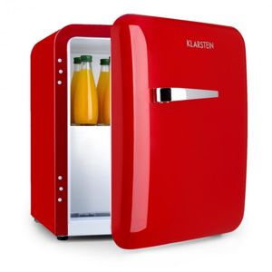Klarstein Audrey, mini chladnička, EEC A+, mrazicí složka, LED, červená