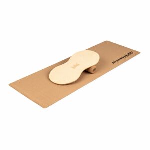 BoarderKING Indoorboard Physio natur, balanční deska, podložka, válec, dřevo/korek