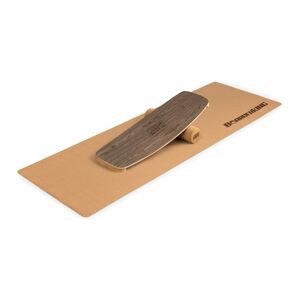 BoarderKING Indoorboard Curved, balanční deska, podložka, válec, dřevo/korek
