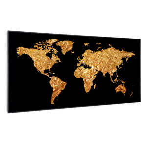 Klarstein Wonderwall Air Art Smart, infračervený ohřívač, zlatá mapa, 120 x 60 cm, 700 W
