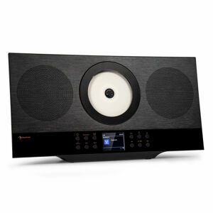Auna Silver Star Swing, vertikální stereo systém, CD-HiFi-přijímač, zesilovač, internetové/DAB+/FM rádio, CD přehrávač, WiFi