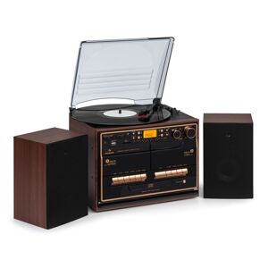 Auna 388-BT Dřevo, stereo systém, Hifi systém, gramofon